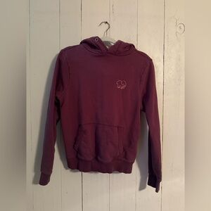 Ivory Ella Maroon Hoodie with Elephant Logo